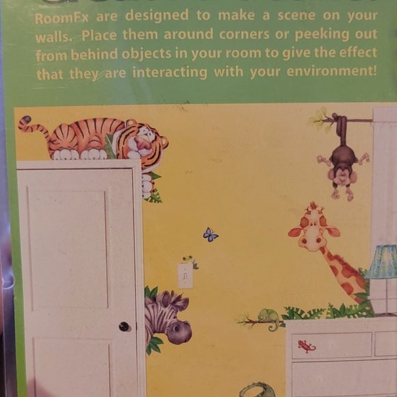 Borders Unlimited In the Jungle Animals 21 Reusable Wall Stickers Decals Mural - Picture 8 of 9